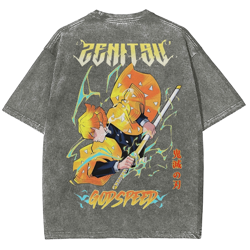 Demon Slayer Unisex Fit Washed T-Shirt 2503005425