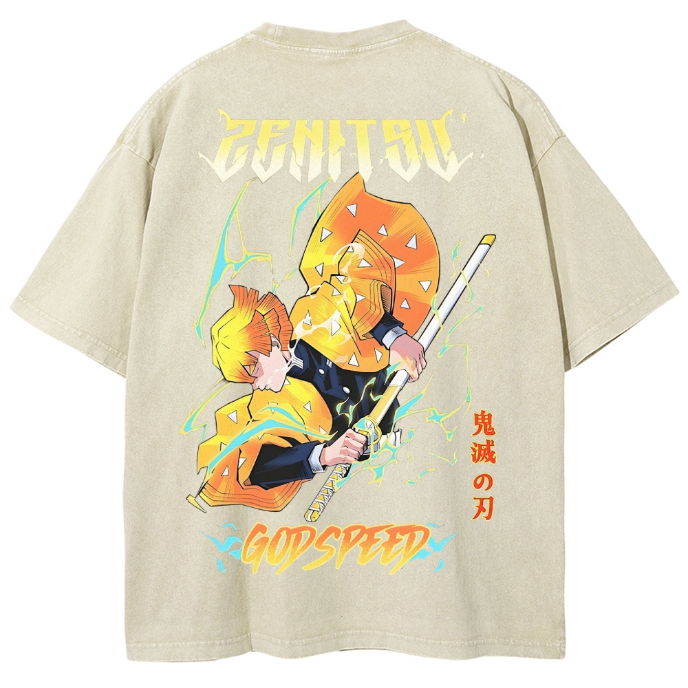 Demon Slayer Unisex Fit Washed T-Shirt 2503005425