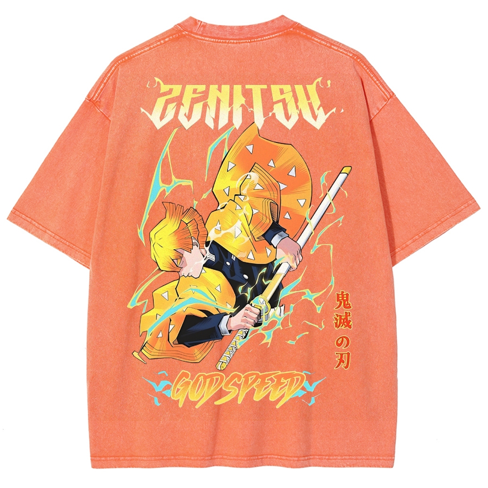 Demon Slayer Unisex Fit Washed T-Shirt 2503005425