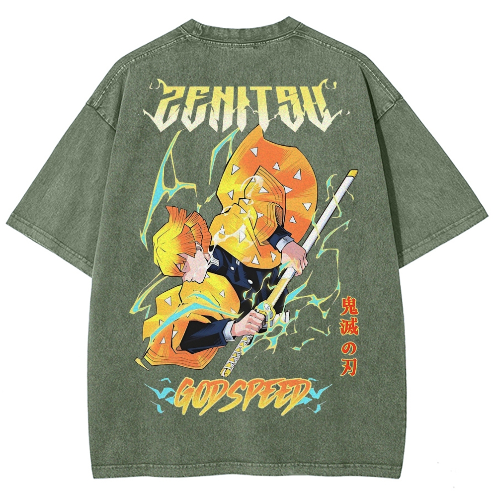 Demon Slayer Unisex Fit Washed T-Shirt 2503005425