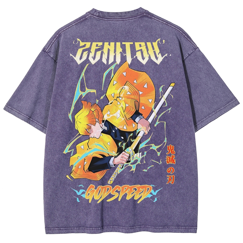 Demon Slayer Unisex Fit Washed T-Shirt 2503005425