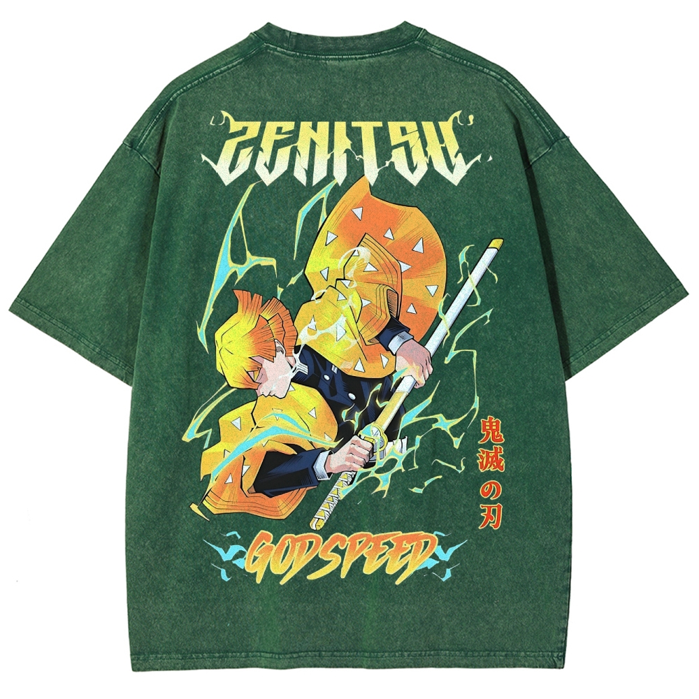 Demon Slayer Unisex Fit Washed T-Shirt 2503005425