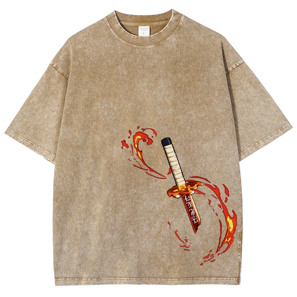 Demon Slayer Unisex Fit Washed T-Shirt 2503005427