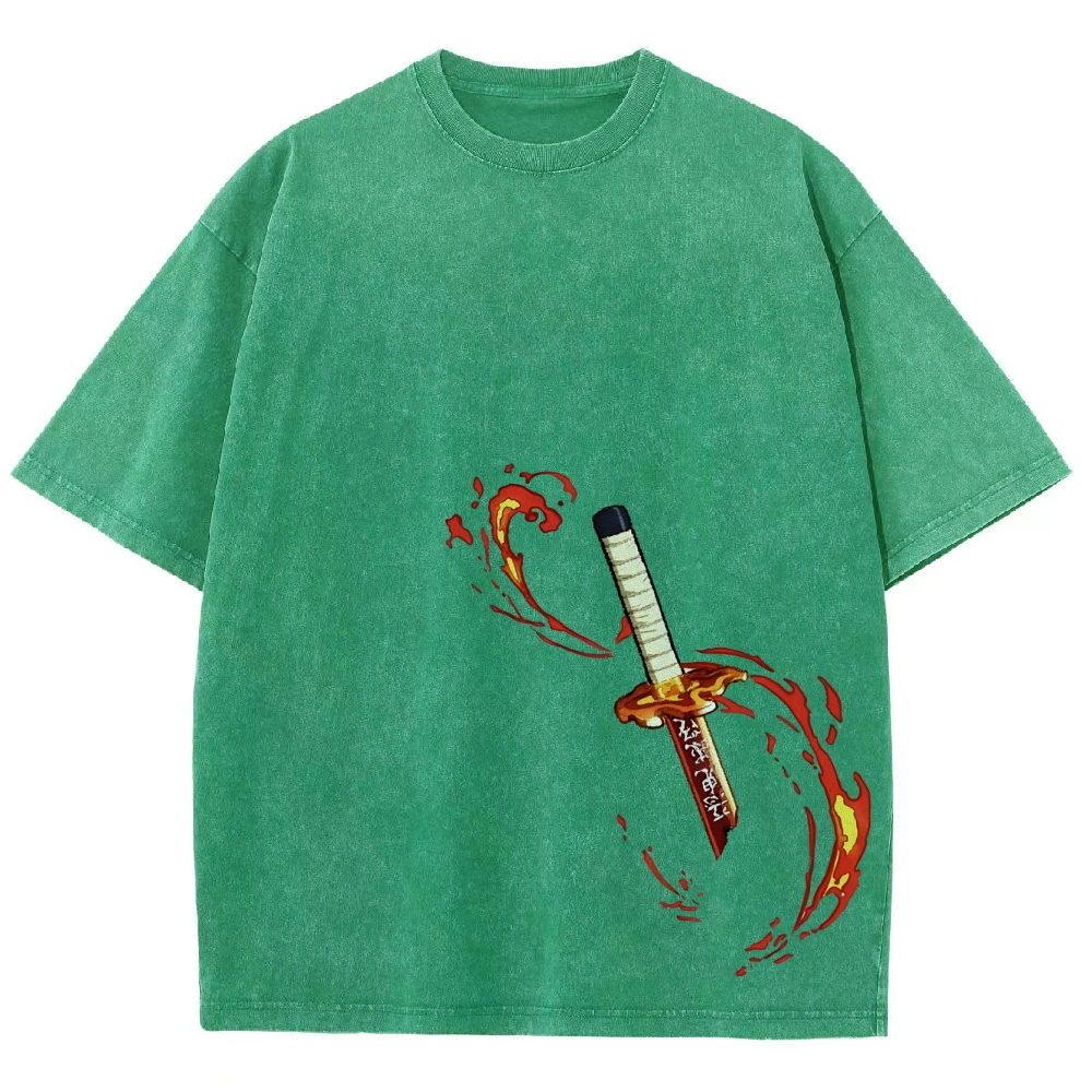 Demon Slayer Unisex Fit Washed T-Shirt 2503005427