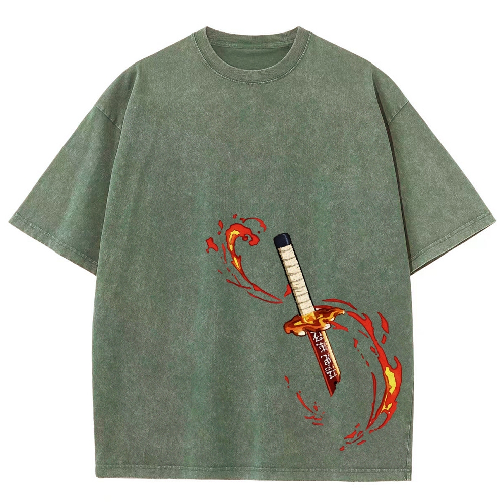 Demon Slayer Unisex Fit Washed T-Shirt 2503005427