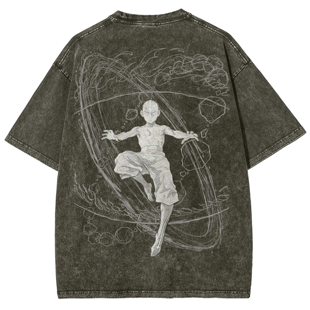 Avatar: The Last Airbender Retro Vintage Washed T-Shirt 2503006104