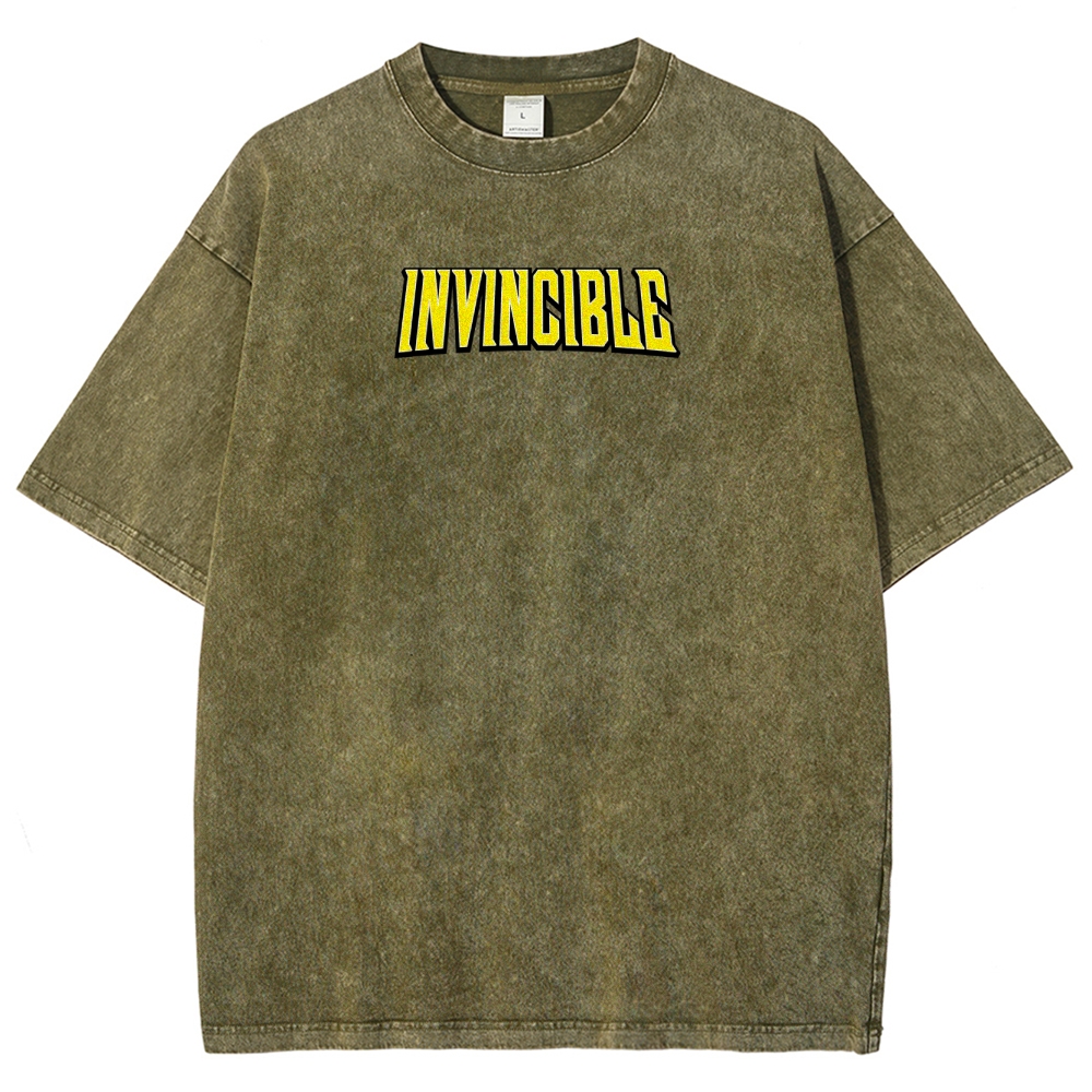 Invincible Unisex Fit Washed T-Shirt 2503009451