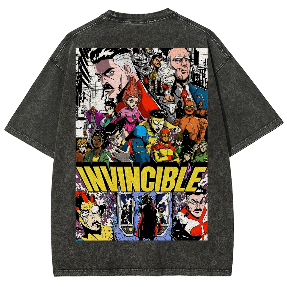 Invincible Unisex Fit Washed T-Shirt 2503009456