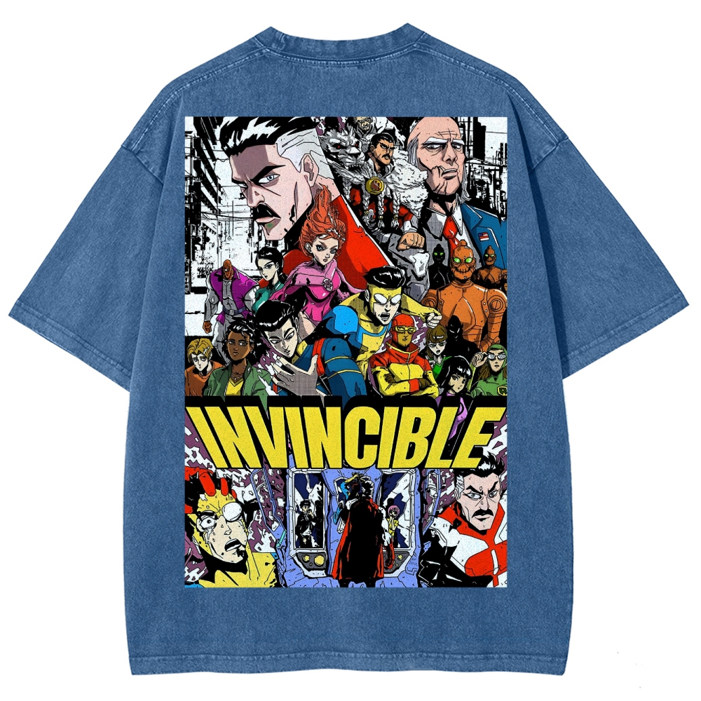 Invincible Unisex Fit Washed T-Shirt 2503009456