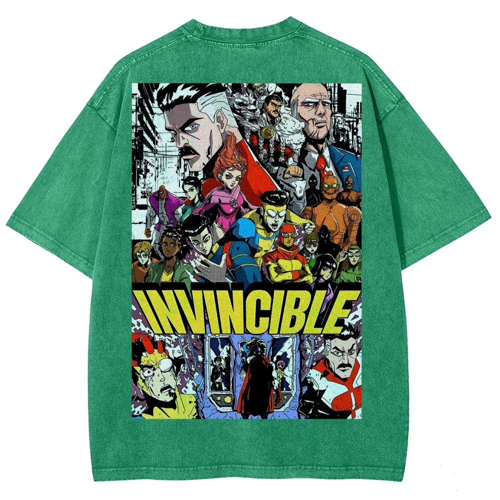 Invincible Unisex Fit Washed T-Shirt 2503009456