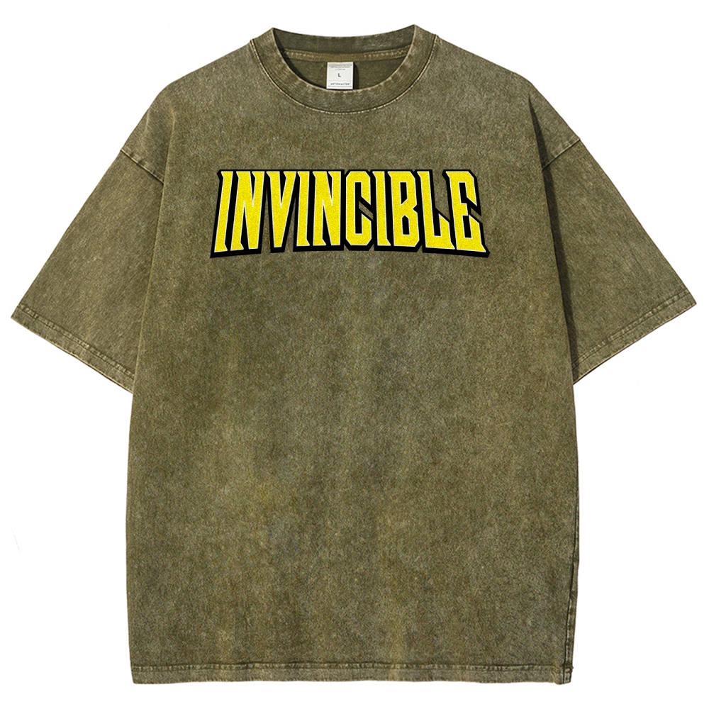 Invincible Unisex Fit Washed T-Shirt 2503009456