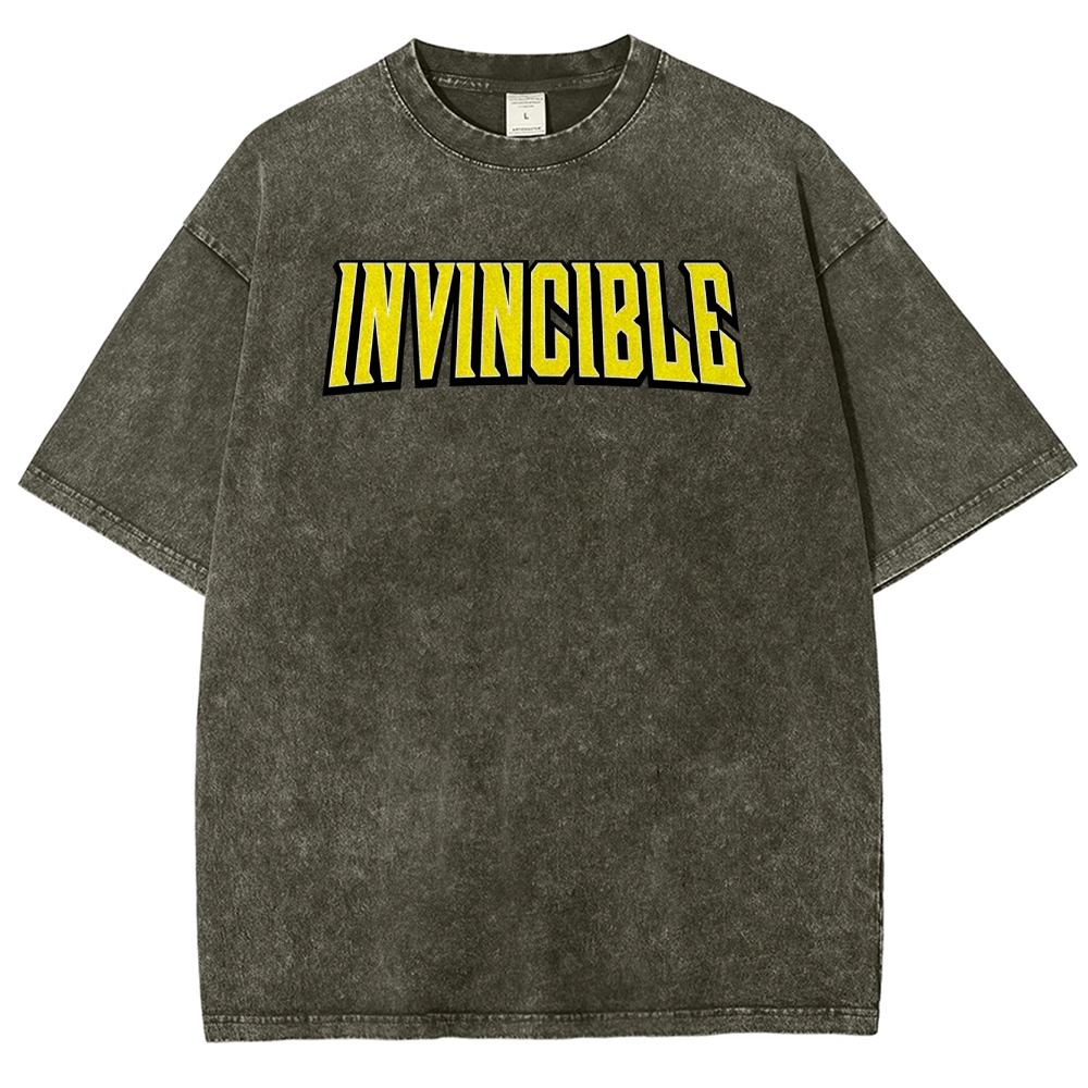Invincible Unisex Fit Washed T-Shirt 2503009456