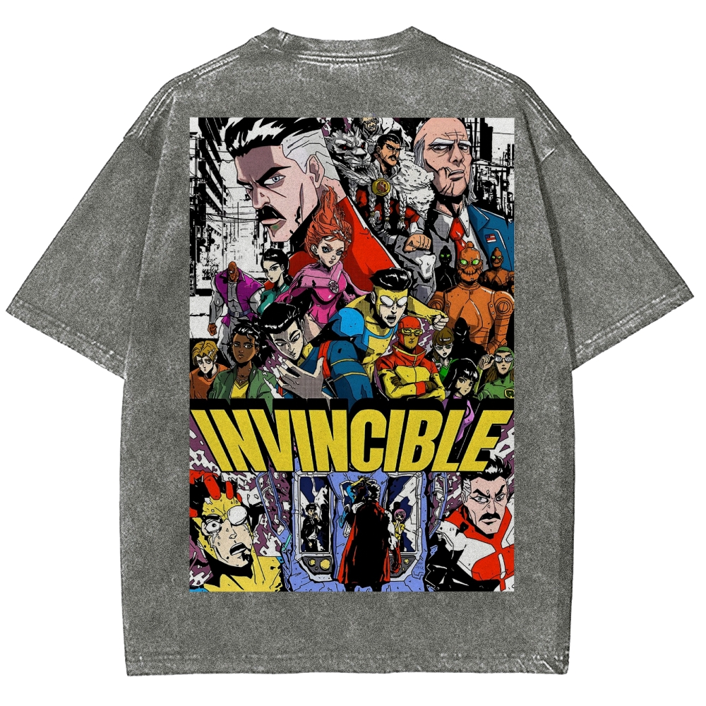 Invincible Unisex Fit Washed T-Shirt 2503009456