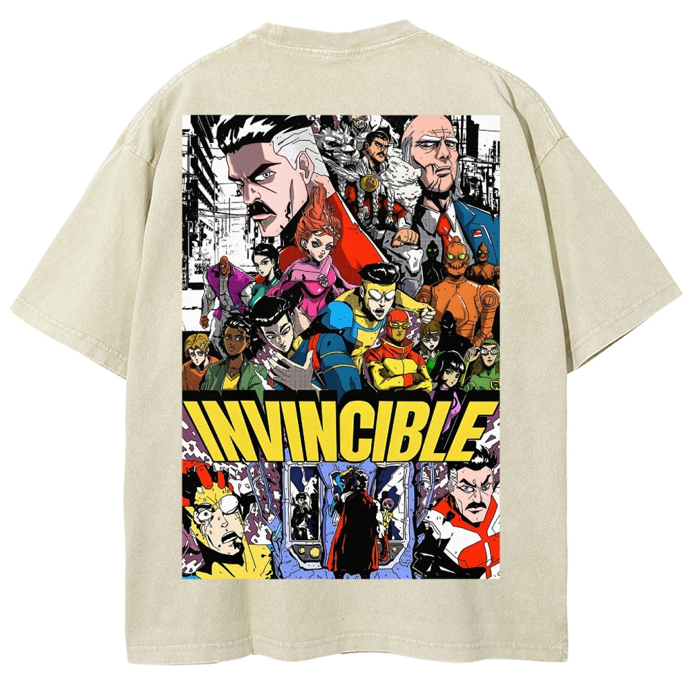 Invincible Unisex Fit Washed T-Shirt 2503009456