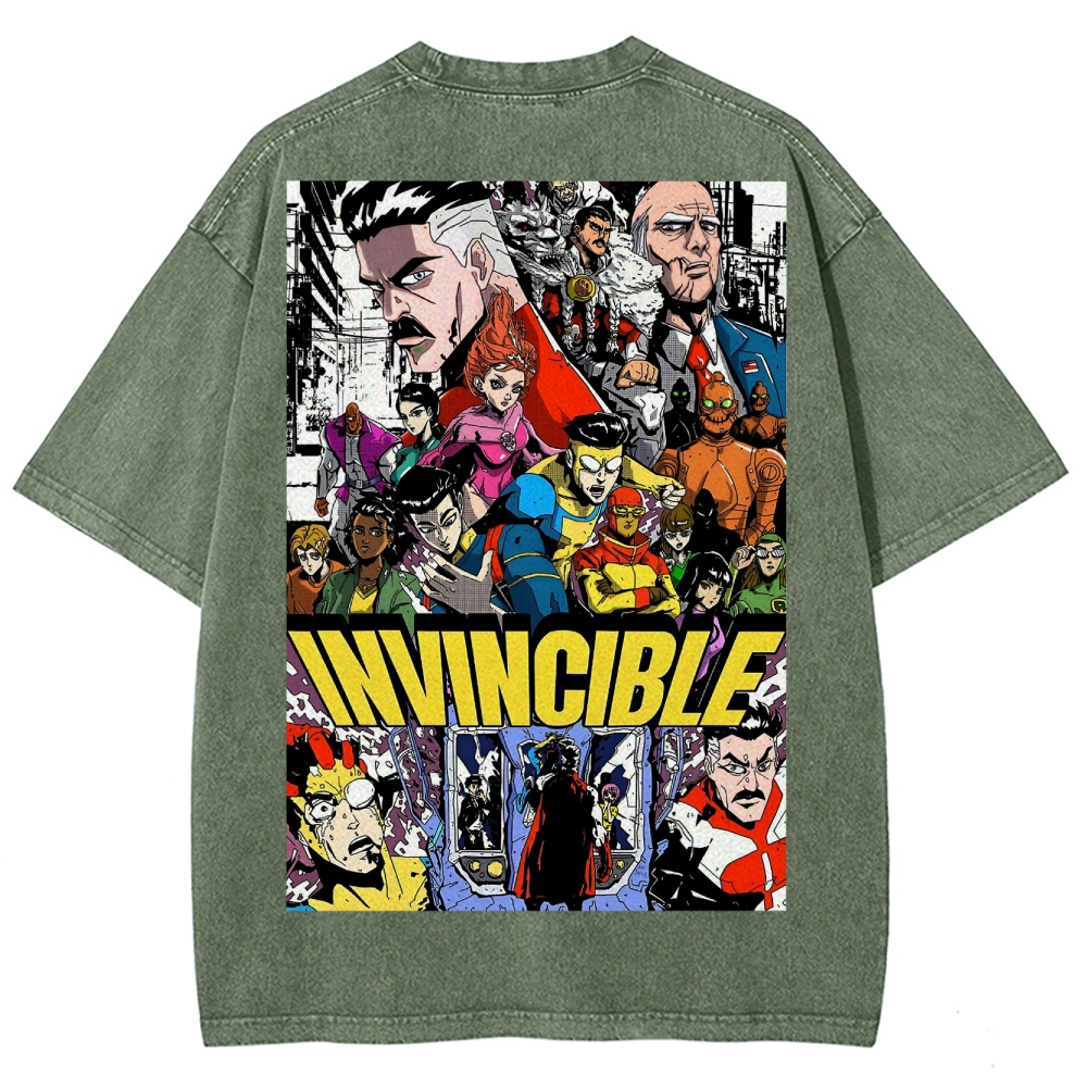 Invincible Unisex Fit Washed T-Shirt 2503009456