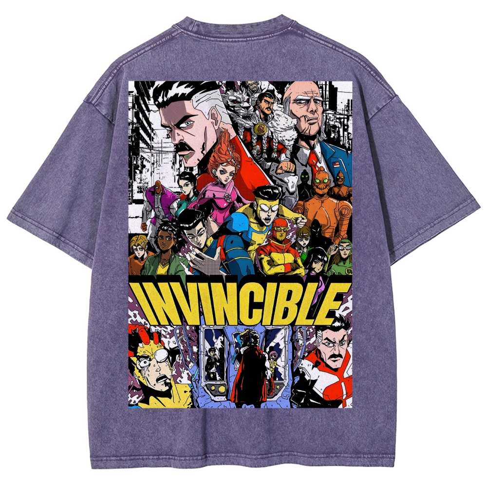 Invincible Unisex Fit Washed T-Shirt 2503009456