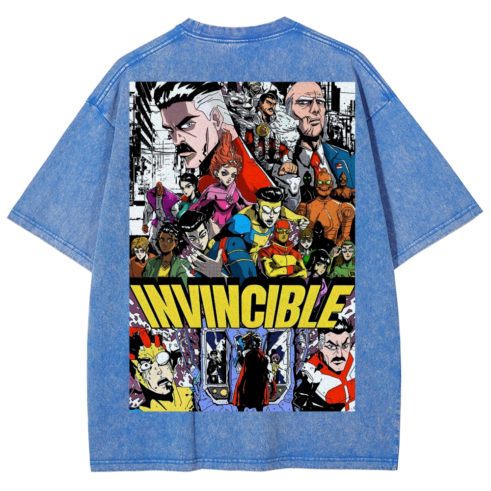 Invincible Unisex Fit Washed T-Shirt 2503009456