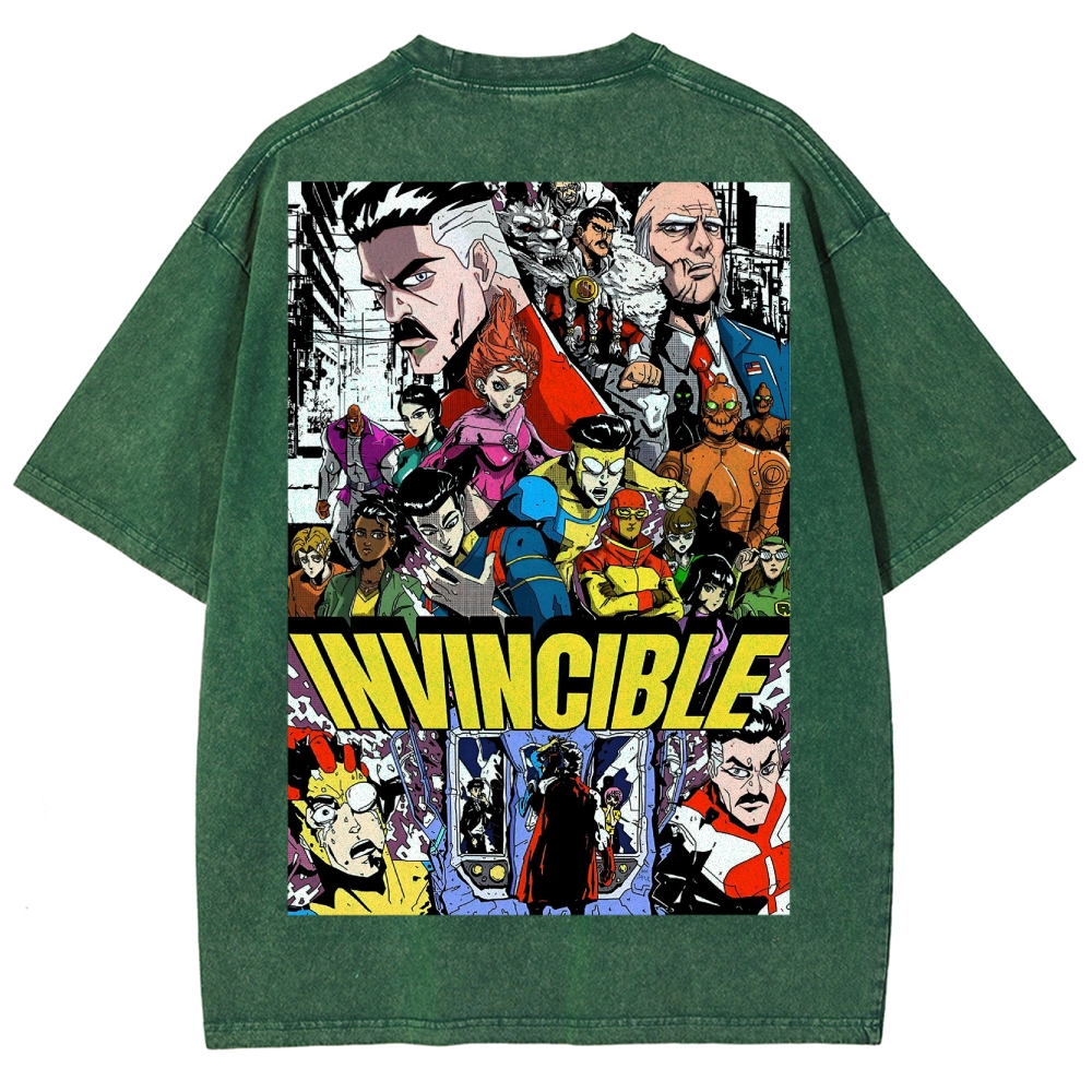 Invincible Unisex Fit Washed T-Shirt 2503009456
