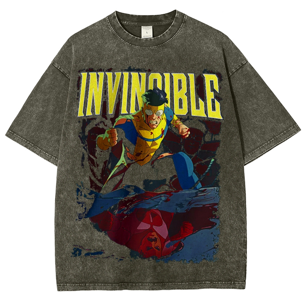 Invincible Unisex Fit Washed T-Shirt 2503009459