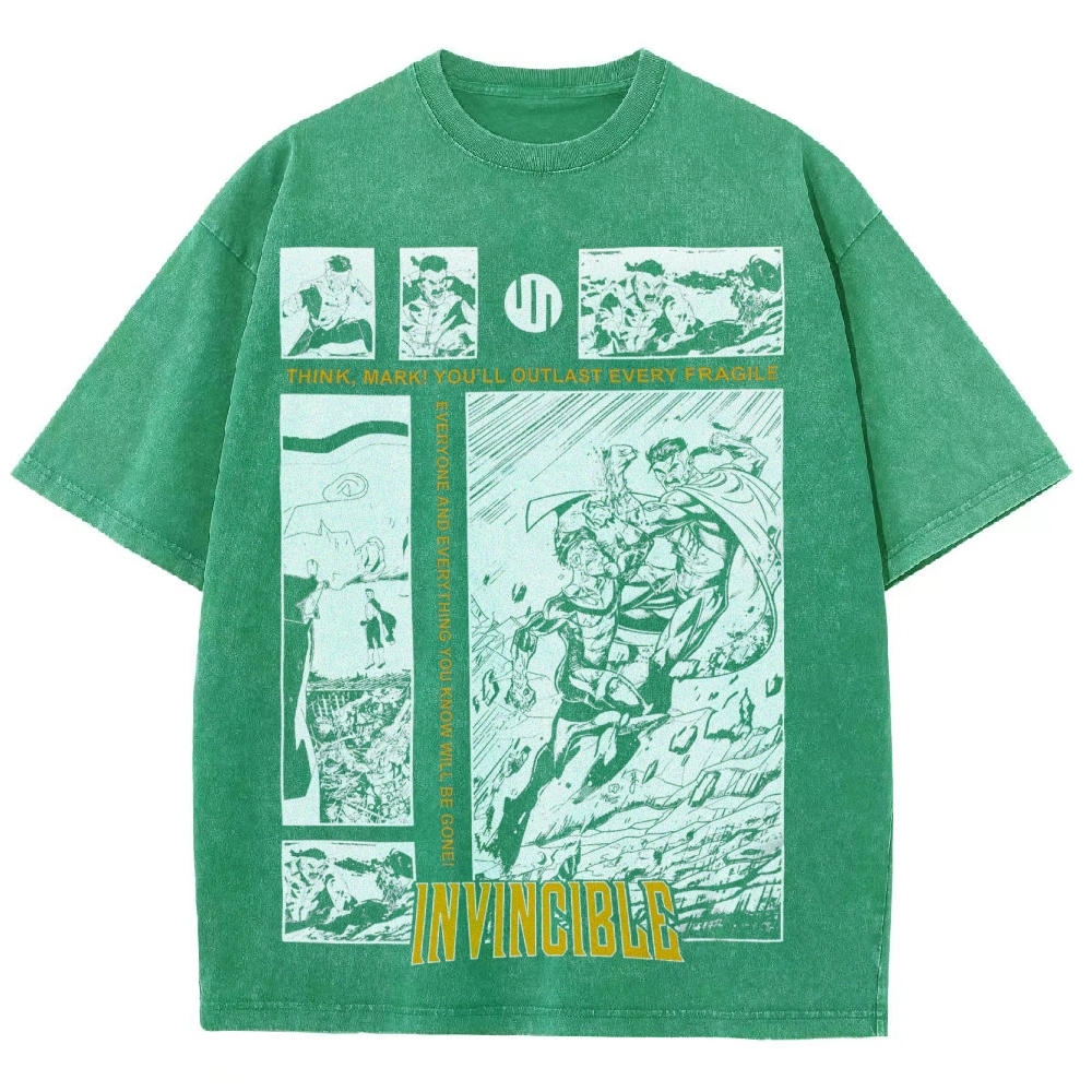 Invincible Unisex Fit Washed T-Shirt 2503009469