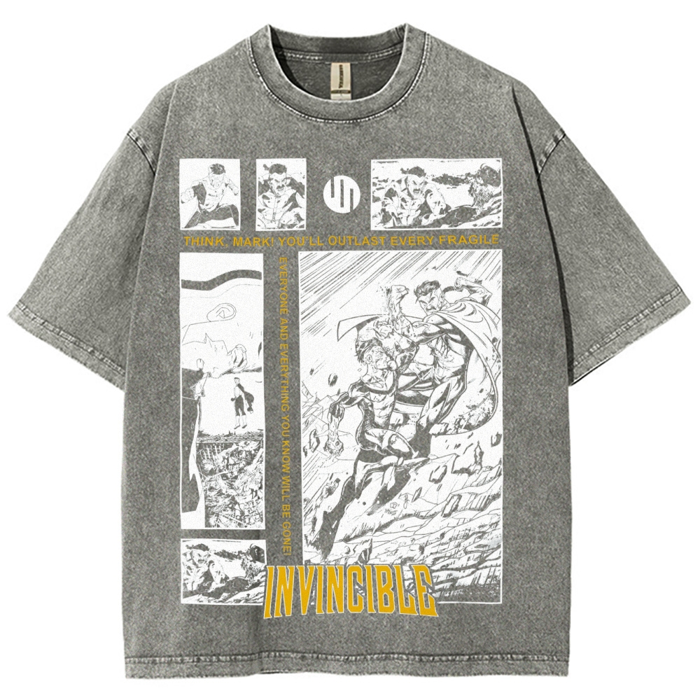 Invincible Unisex Fit Washed T-Shirt 2503009469