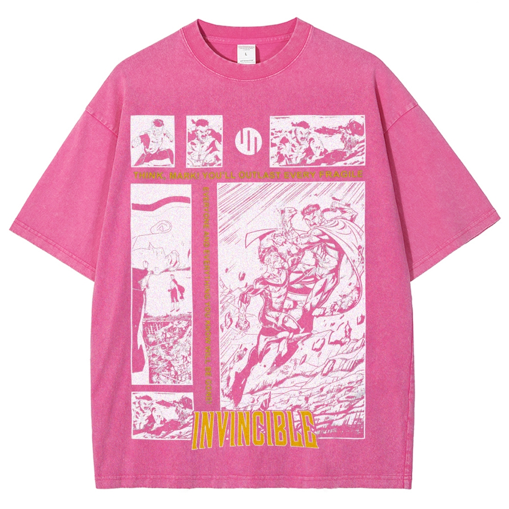 Invincible Unisex Fit Washed T-Shirt 2503009469