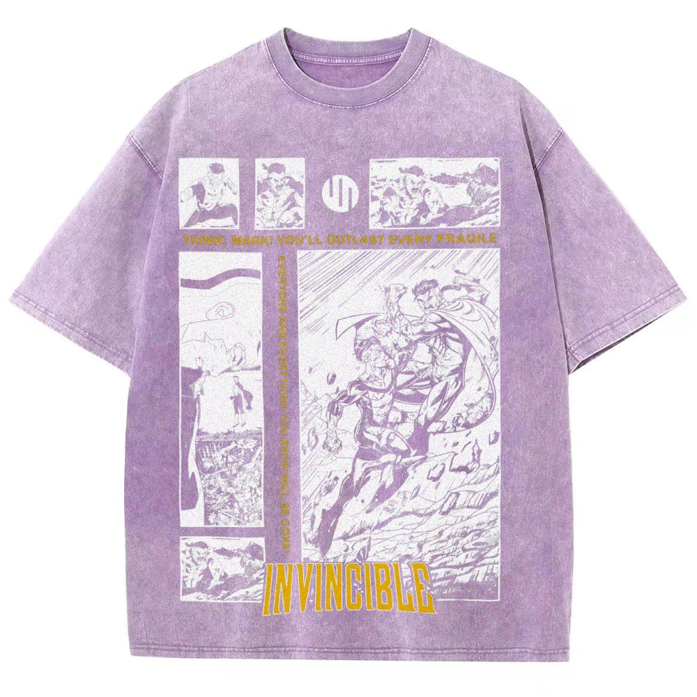 Invincible Unisex Fit Washed T-Shirt 2503009469