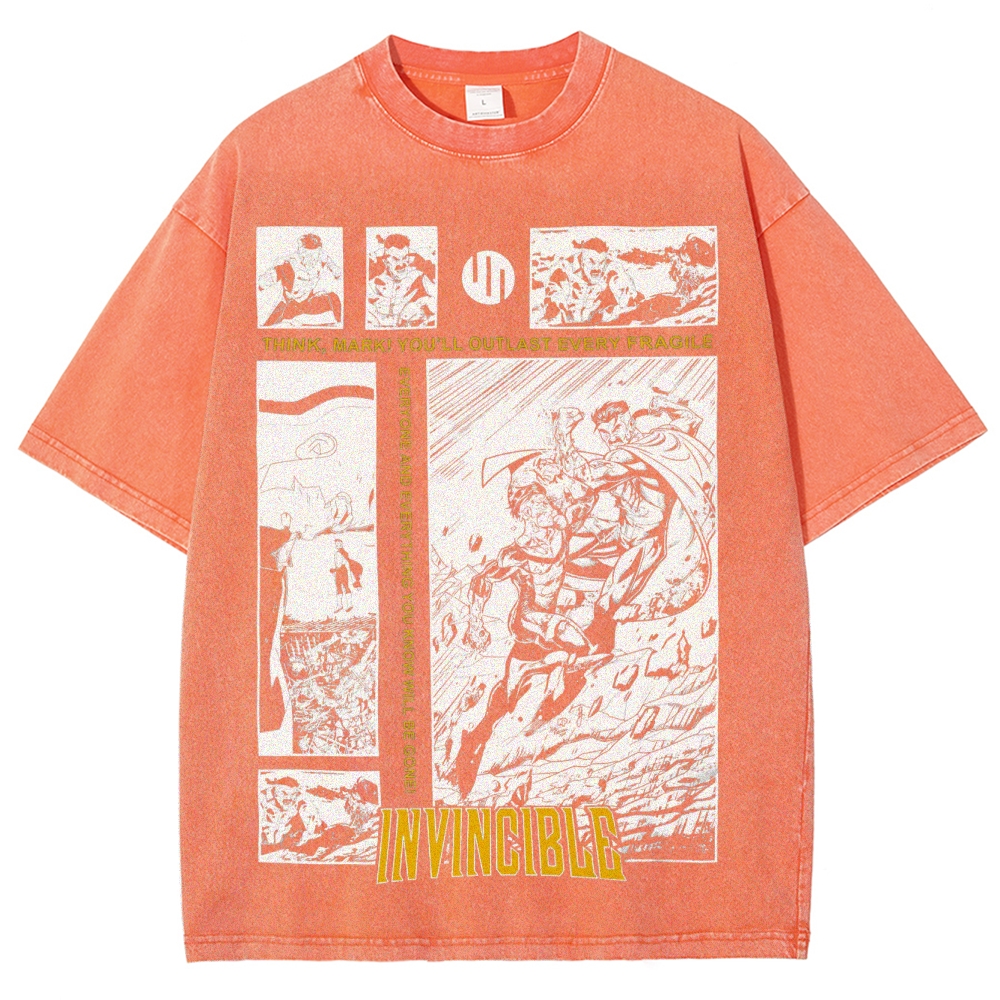 Invincible Unisex Fit Washed T-Shirt 2503009469