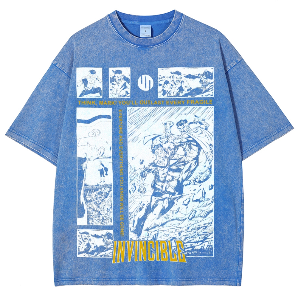 Invincible Unisex Fit Washed T-Shirt 2503009469