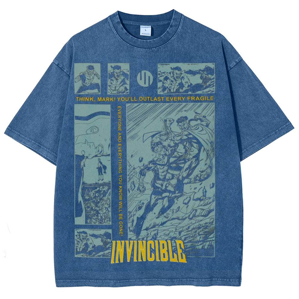 Invincible Unisex Fit Washed T-Shirt 2503009469