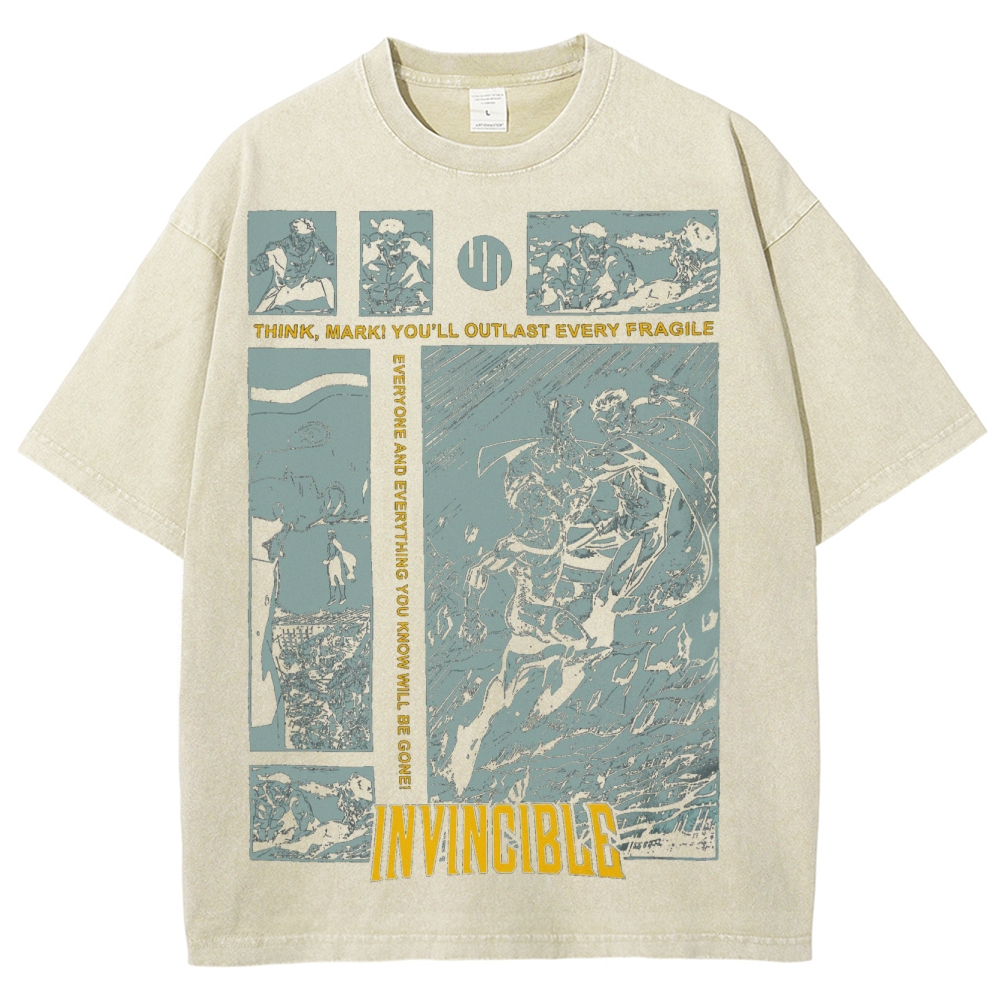 Invincible Unisex Fit Washed T-Shirt 2503009469