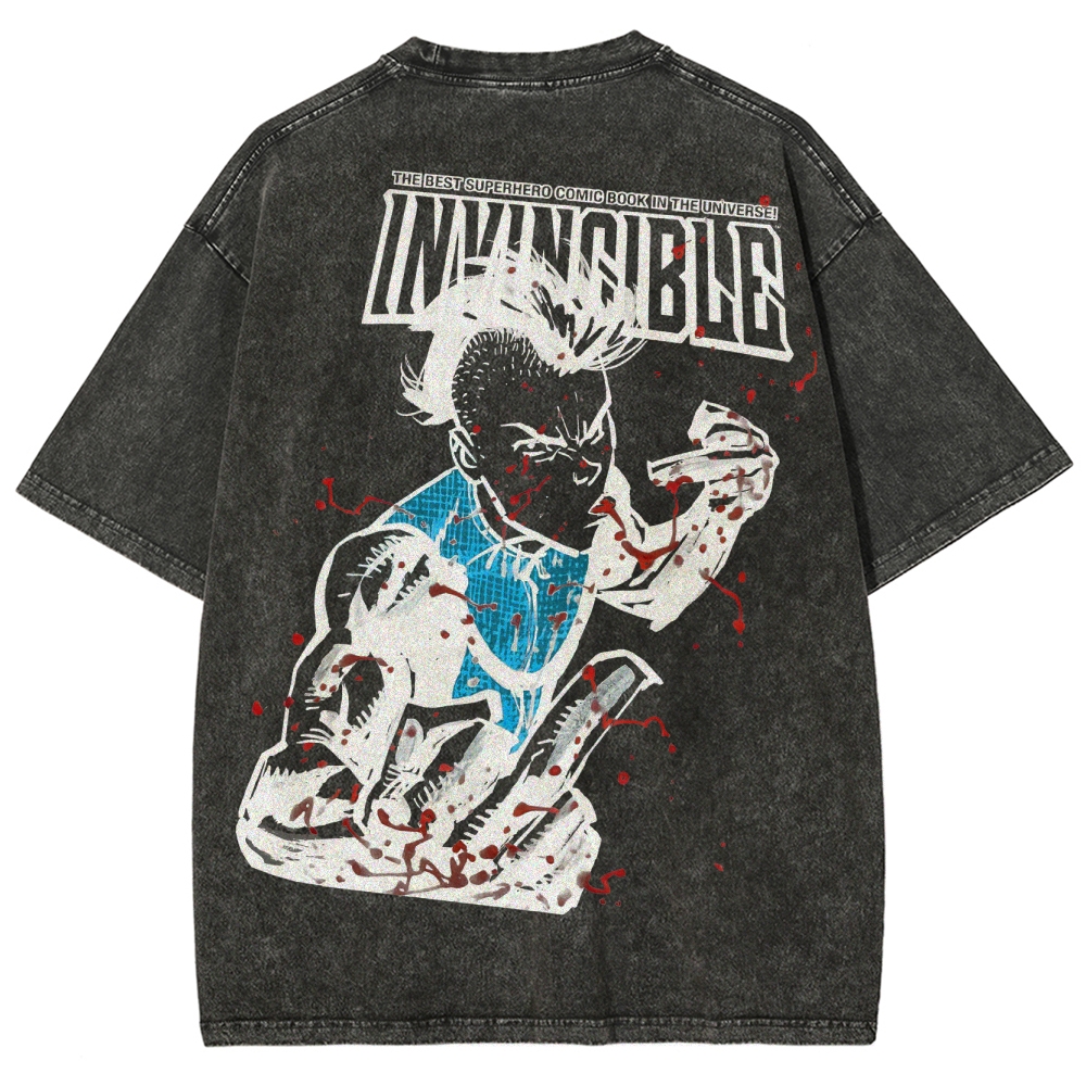 Invincible Unisex Fit Washed T-Shirt 2503009474