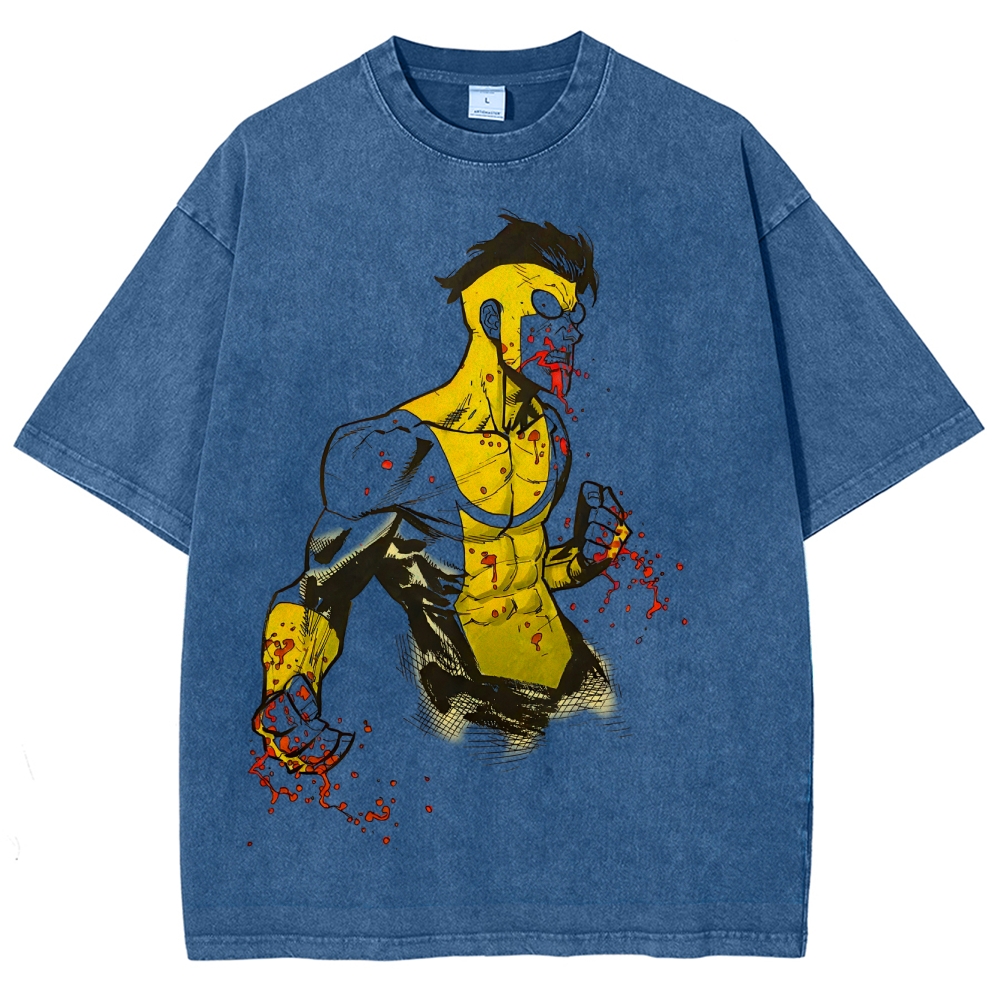 Invincible Unisex Fit Washed T-Shirt 2503009474