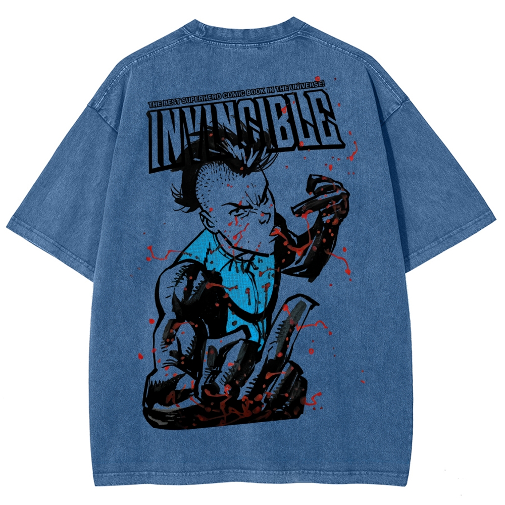 Invincible Unisex Fit Washed T-Shirt 2503009474