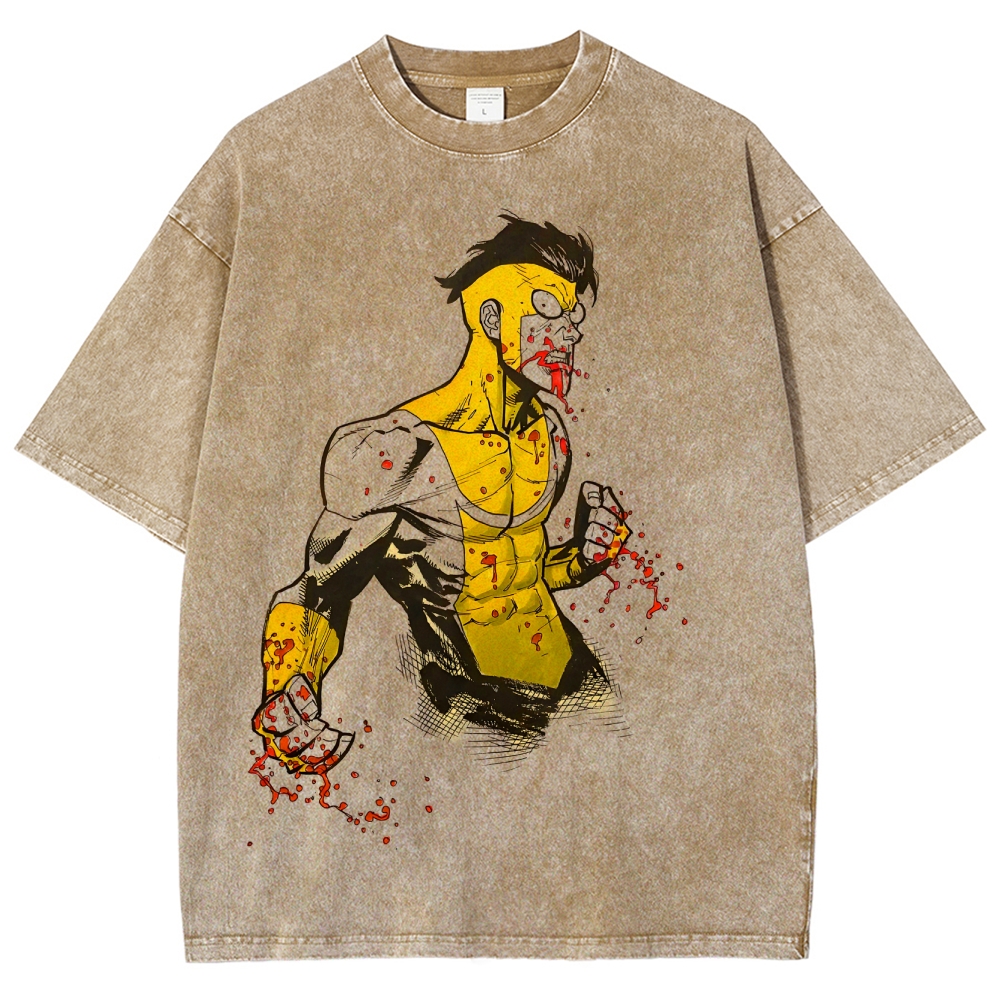 Invincible Unisex Fit Washed T-Shirt 2503009474