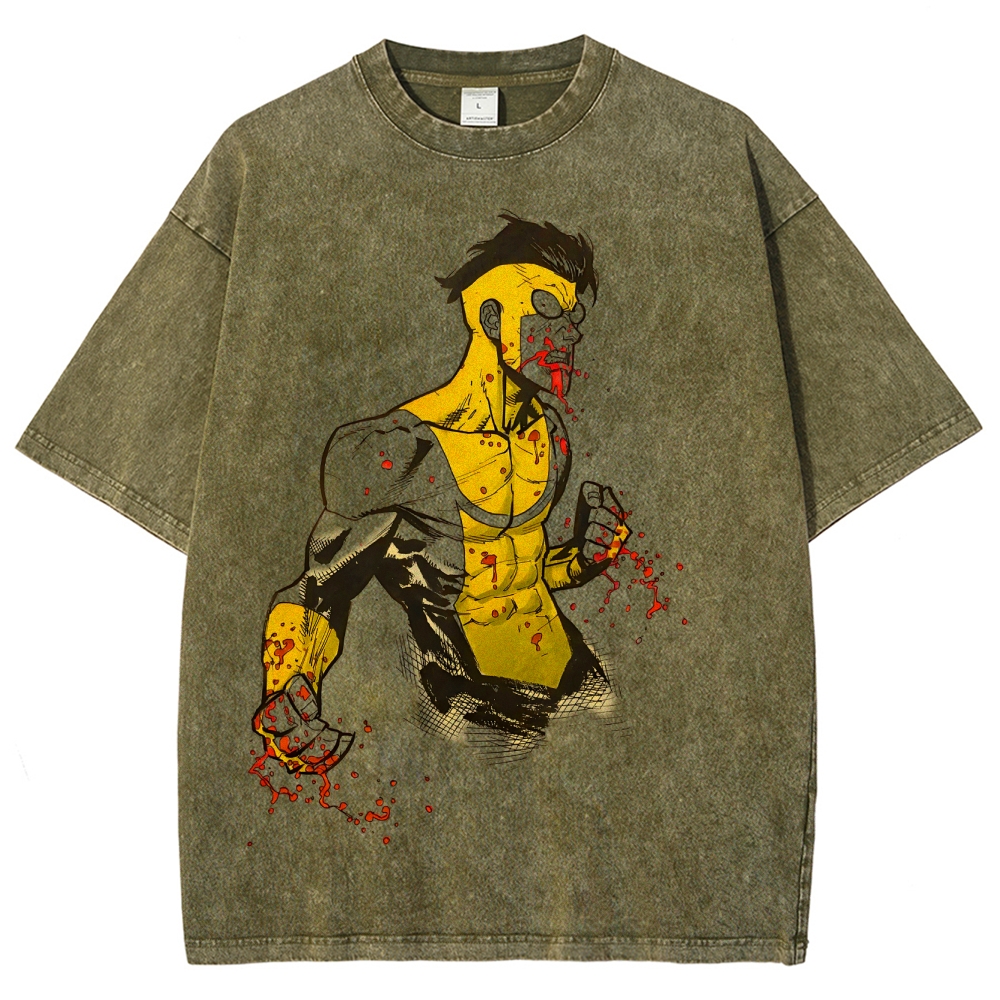 Invincible Unisex Fit Washed T-Shirt 2503009474