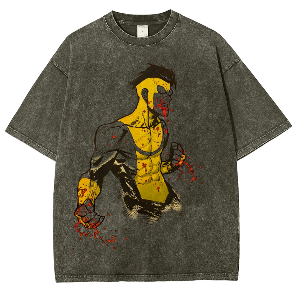 Invincible Unisex Fit Washed T-Shirt 2503009474