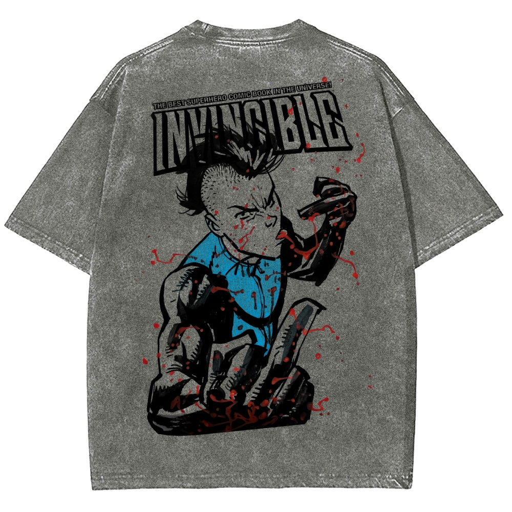 Invincible Unisex Fit Washed T-Shirt 2503009474