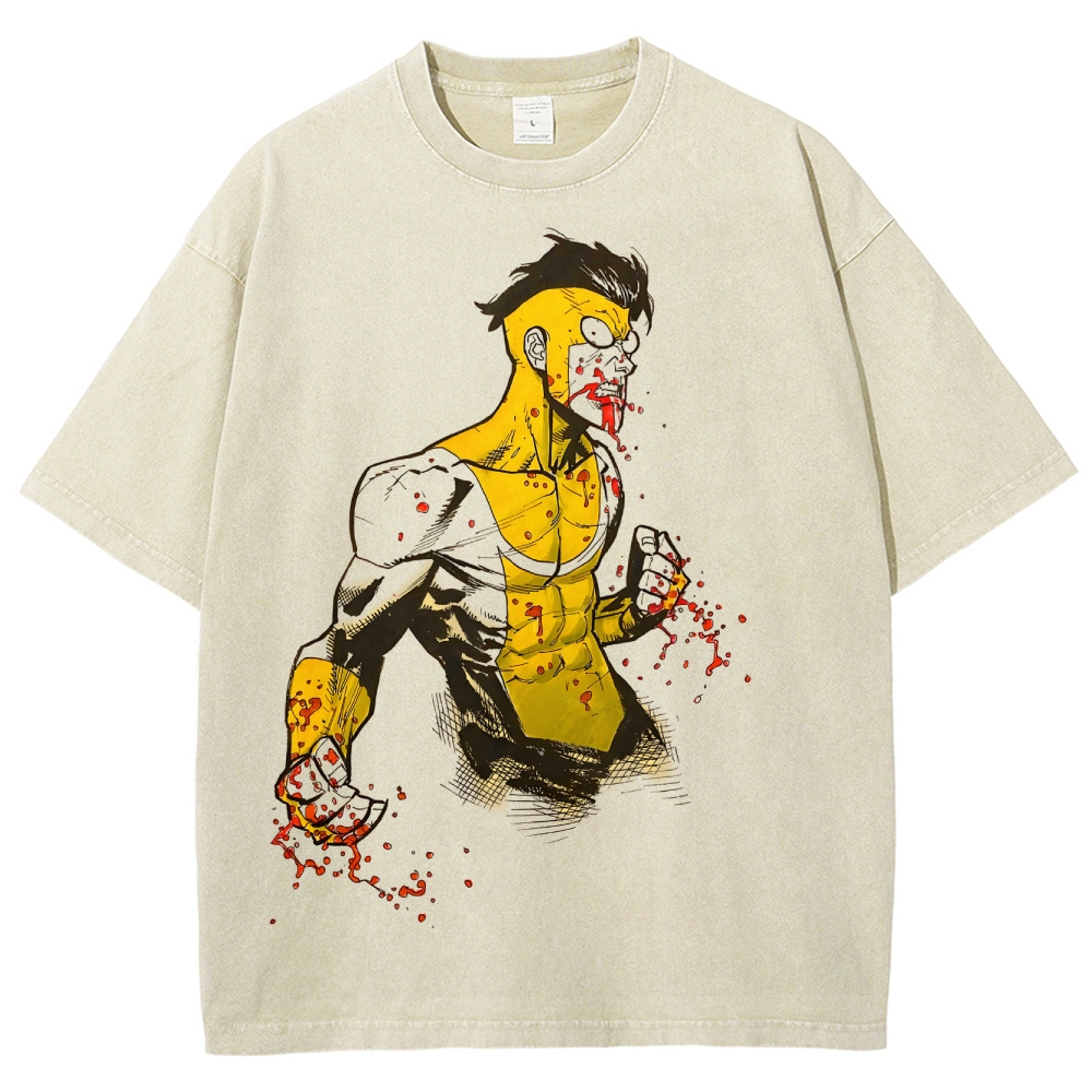 Invincible Unisex Fit Washed T-Shirt 2503009474