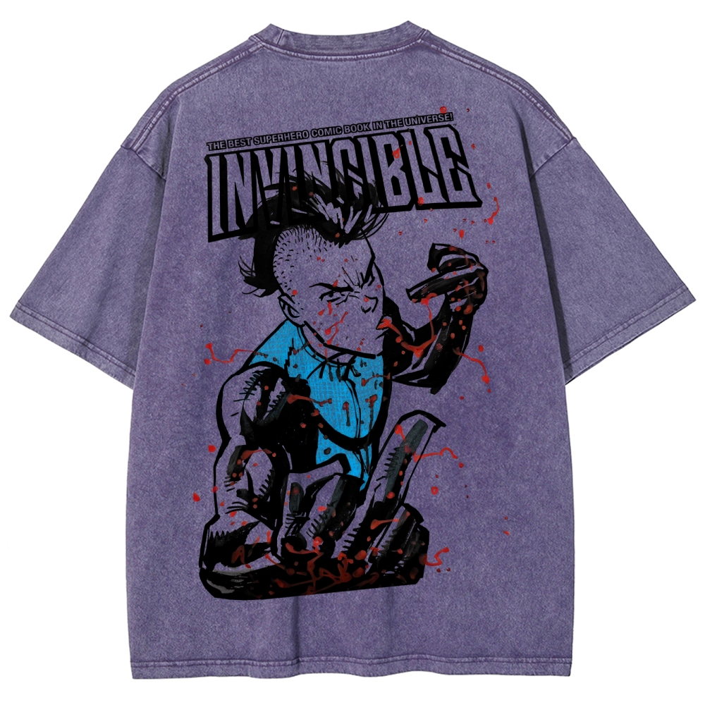 Invincible Unisex Fit Washed T-Shirt 2503009474