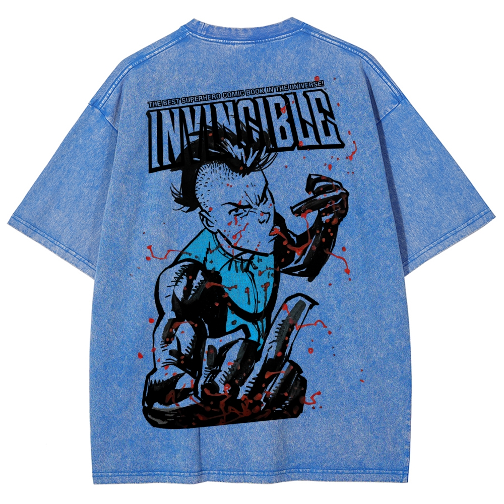 Invincible Unisex Fit Washed T-Shirt 2503009474