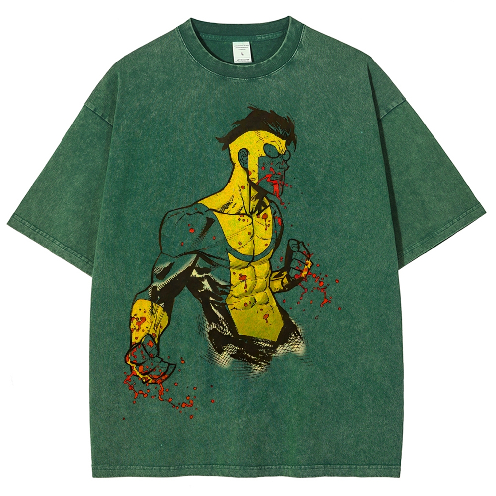 Invincible Unisex Fit Washed T-Shirt 2503009474