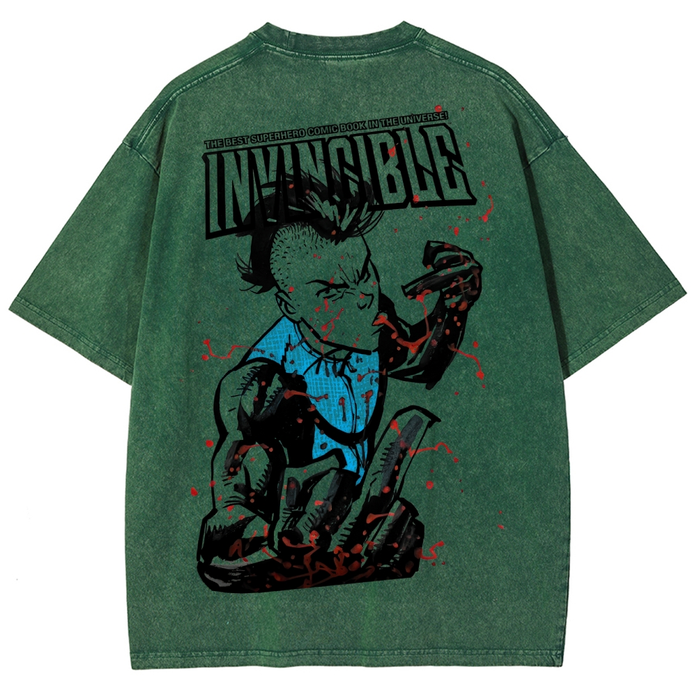 Invincible Unisex Fit Washed T-Shirt 2503009474
