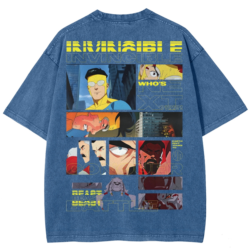 Invincible Unisex Fit Washed T-Shirt 2503009482