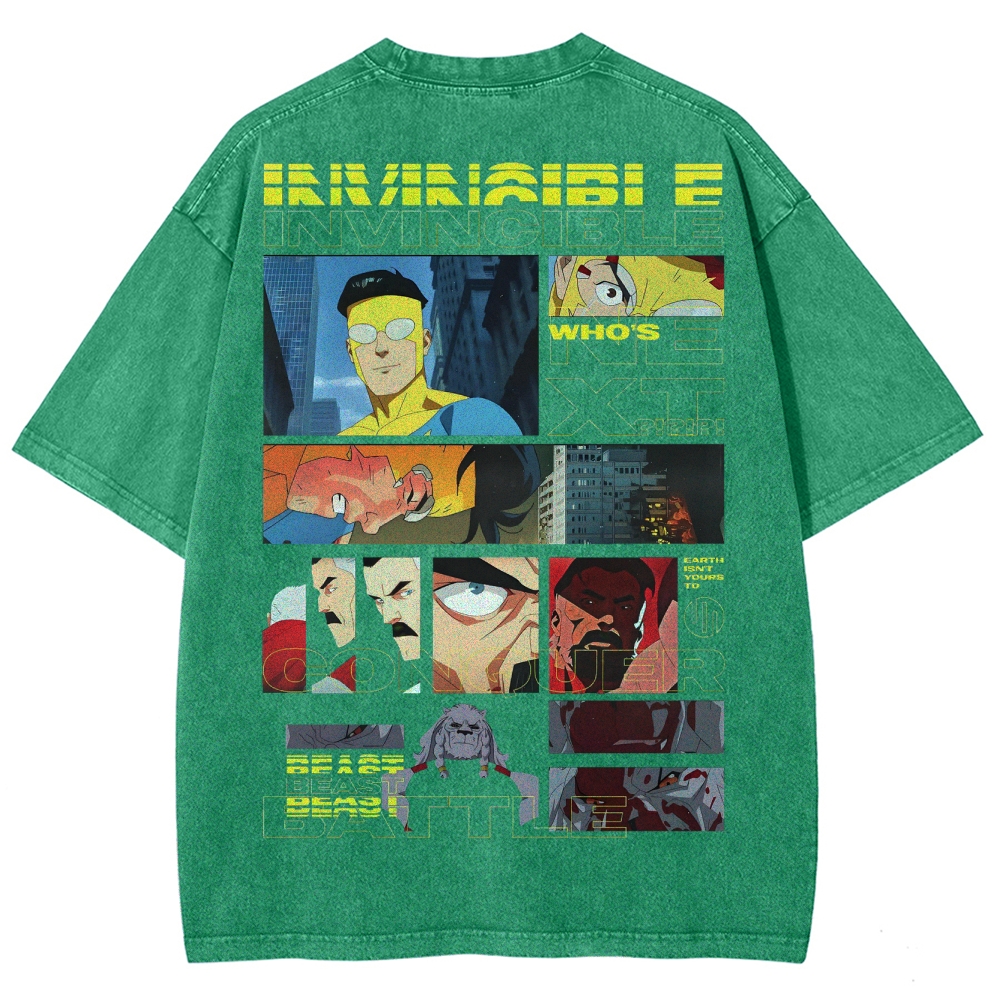 Invincible Unisex Fit Washed T-Shirt 2503009482