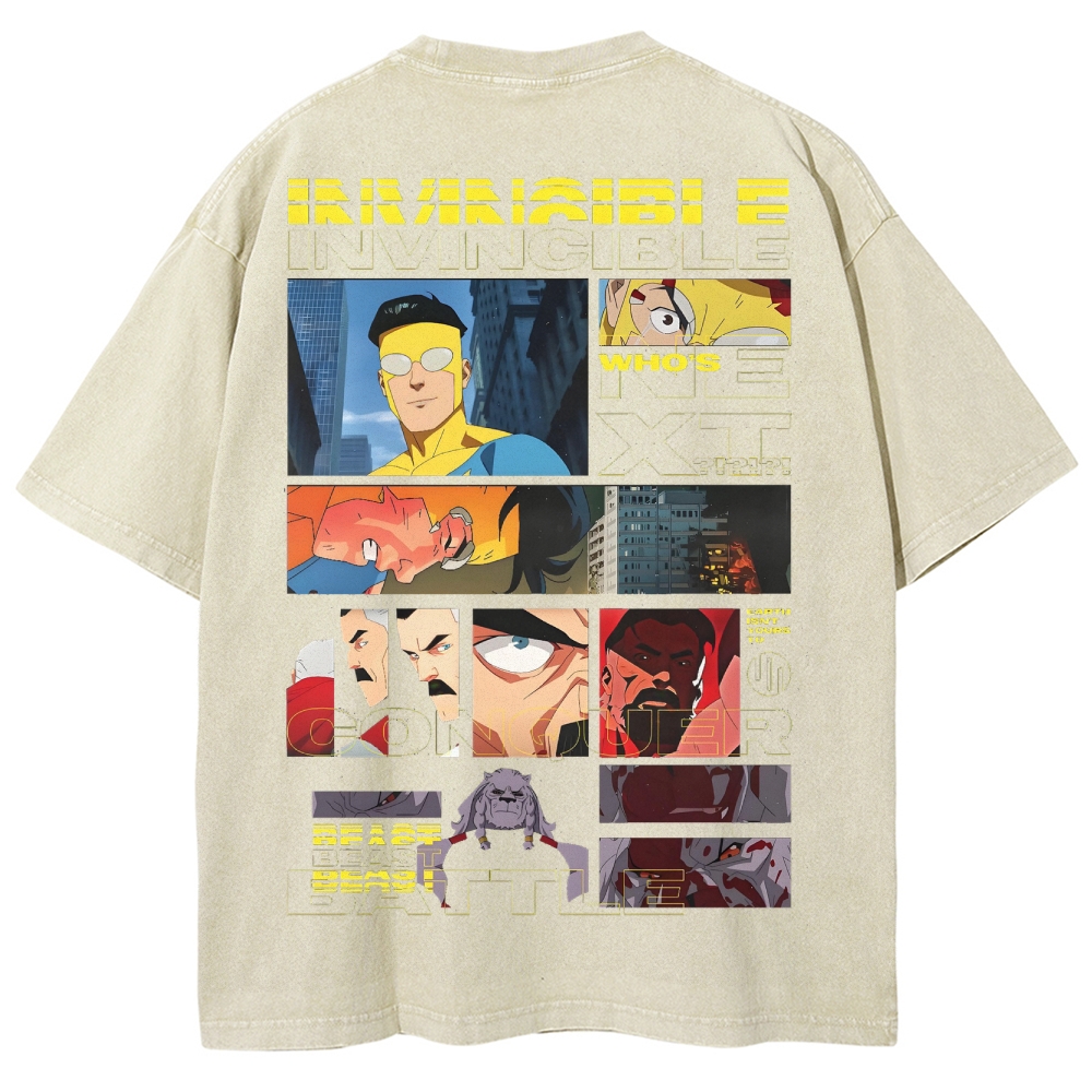 Invincible Unisex Fit Washed T-Shirt 2503009482