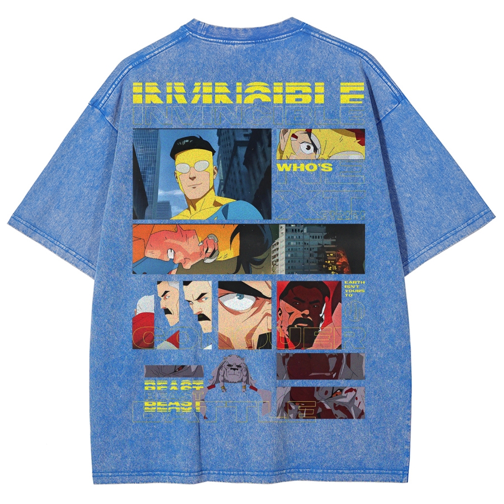 Invincible Unisex Fit Washed T-Shirt 2503009482
