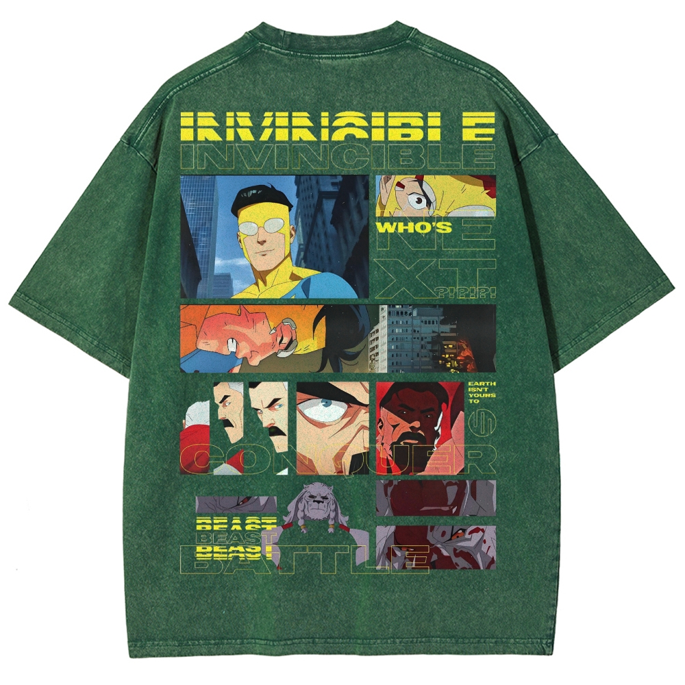 Invincible Unisex Fit Washed T-Shirt 2503009482