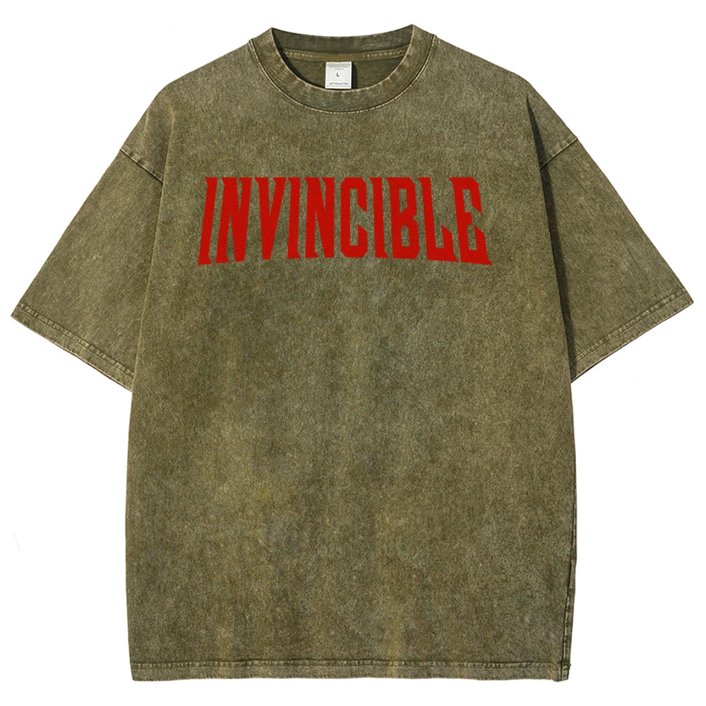 Invincible Unisex Fit Washed T-Shirt 2503009491
