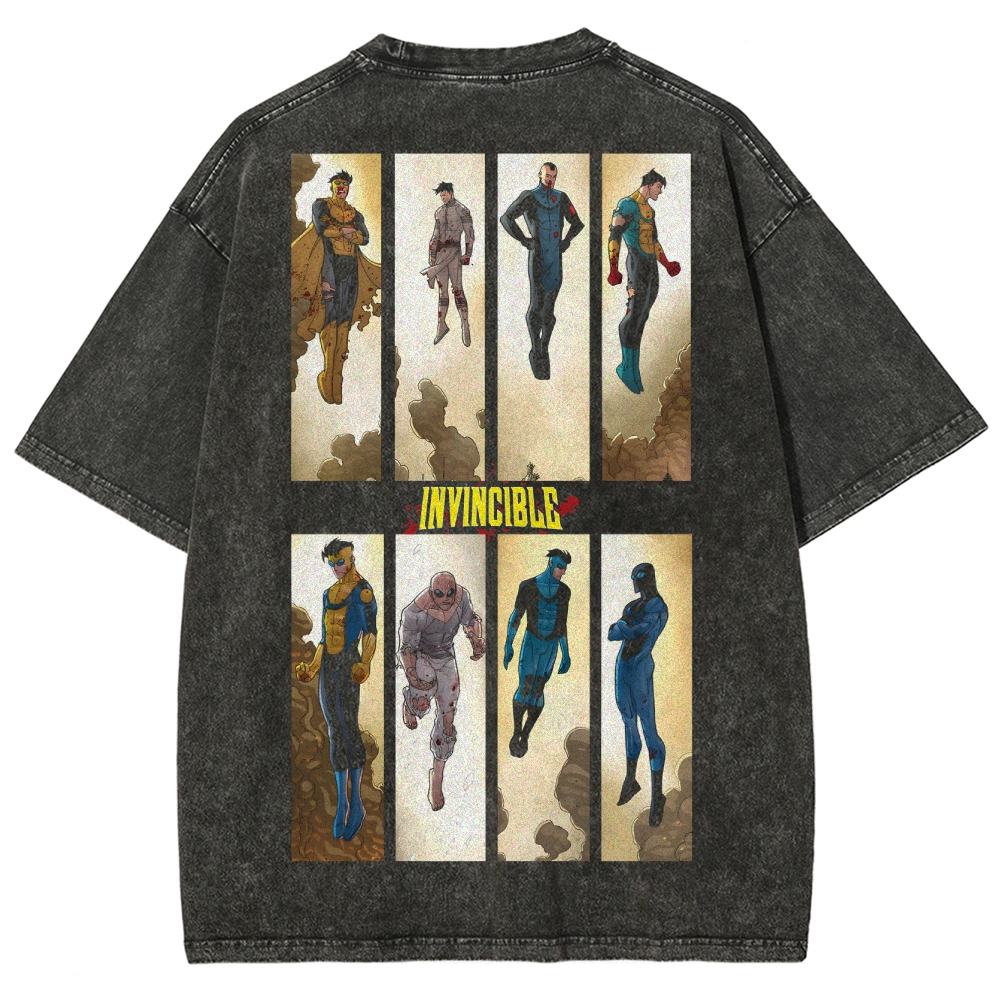 Invincible Unisex Fit Washed T-Shirt 2503009496